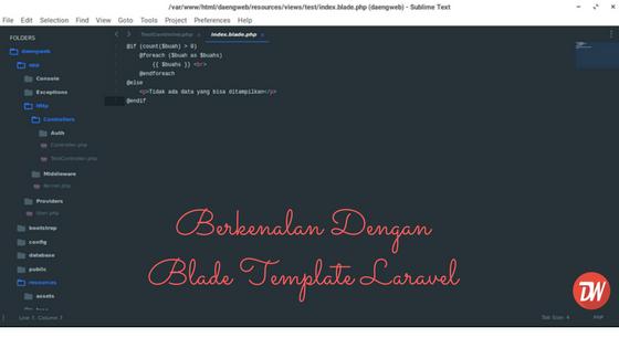 Berkenalan Dengan Blade Template Laravel