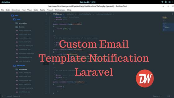 Custom Email Template Notification Laravel