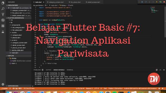 Belajar Flutter Basic #7: Navigation Aplikasi Pariwisata