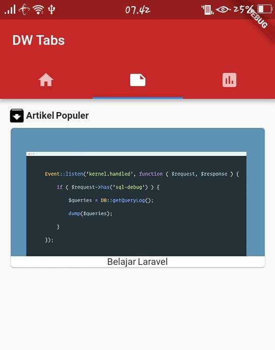 membuat tabs flutter