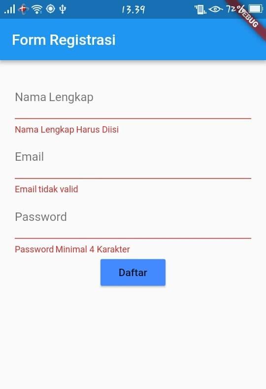 membuat form di flutter