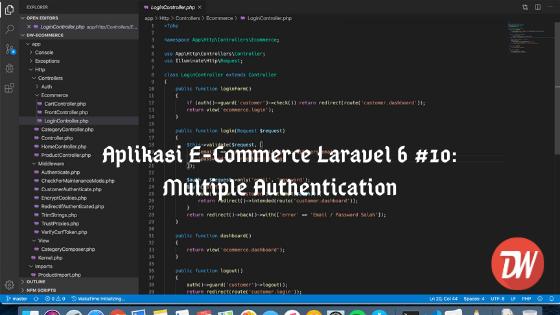 Aplikasi E-Commerce Laravel 6 #10: Multiple Authentication