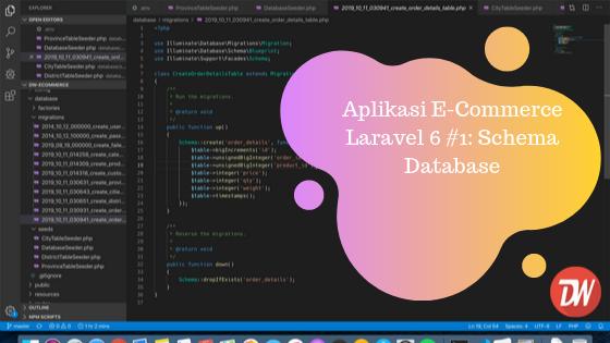 Aplikasi E-Commerce Laravel 6 #1: Schema Database