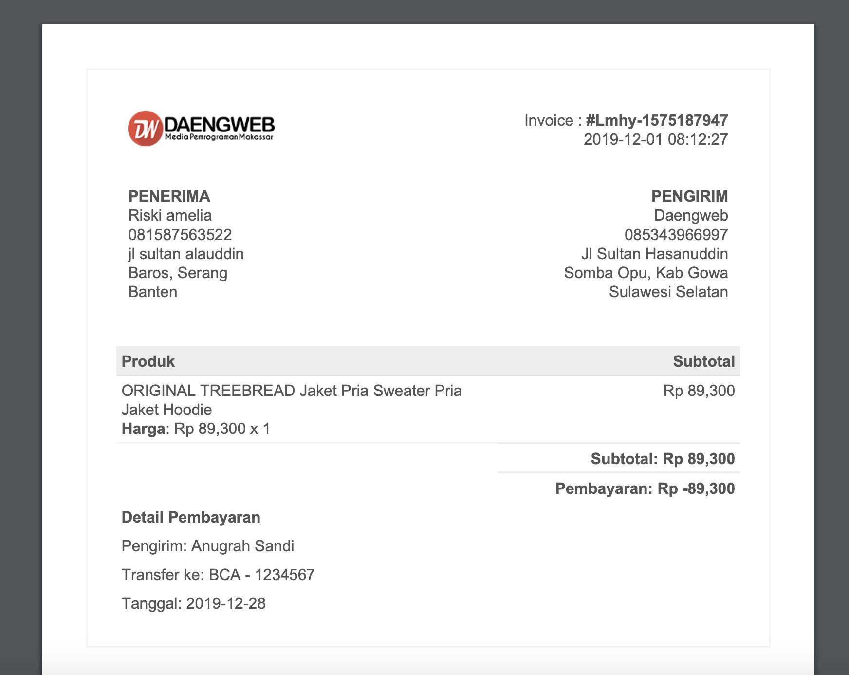 membuat pdf di laravel 6