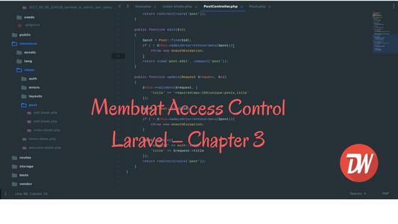 Membuat Access Control Laravel – Chapter 3