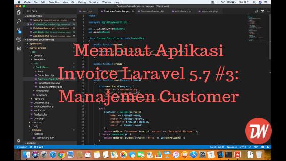 Membuat Aplikasi Invoice Laravel 5.7 #3: Manajemen Customer