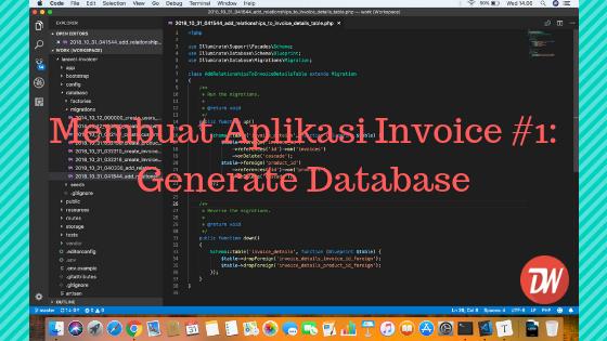 Membuat Aplikasi Invoice Laravel 5.7 #1: Generate Database