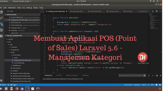 (Part 2) Membuat Aplikasi POS (Point of Sales) Laravel 5.6 - Manajemen Kategori