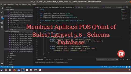 (Part 1) Membuat Aplikasi POS (Point of Sales) Laravel 5.6 - Schema Database