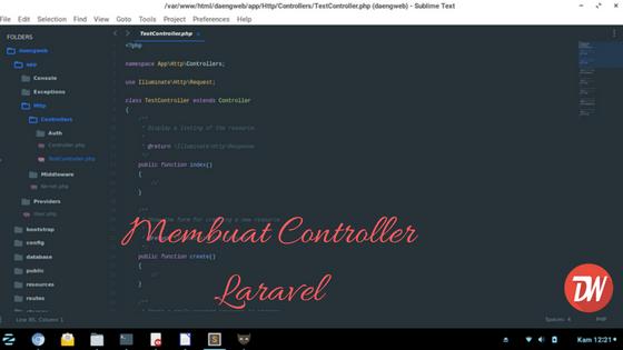 Membuat Controller pada Laravel