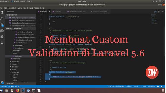 Membuat Custom Validation di Laravel 5.6