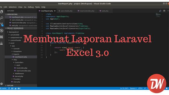 Membuat Laporan Laravel Excel 3.0