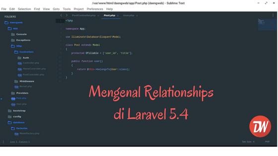 Mengenal Relationships di Laravel 5.4