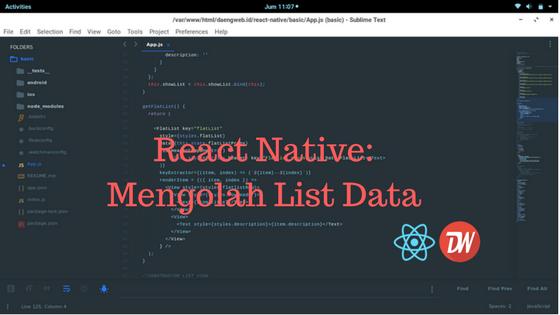 React Native: Mengolah List Data