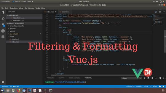 Filtering & Formatting Vue.js