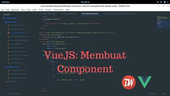 VueJS: Membuat Component