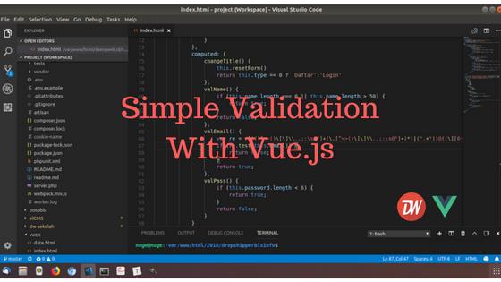 Simple Validation With Vue.js