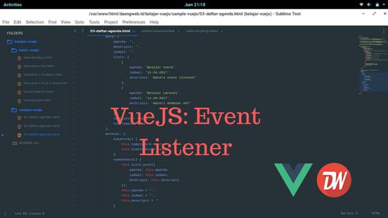 VueJS: Event Listener