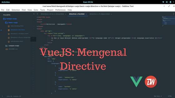 VueJS: Mengenal Directive