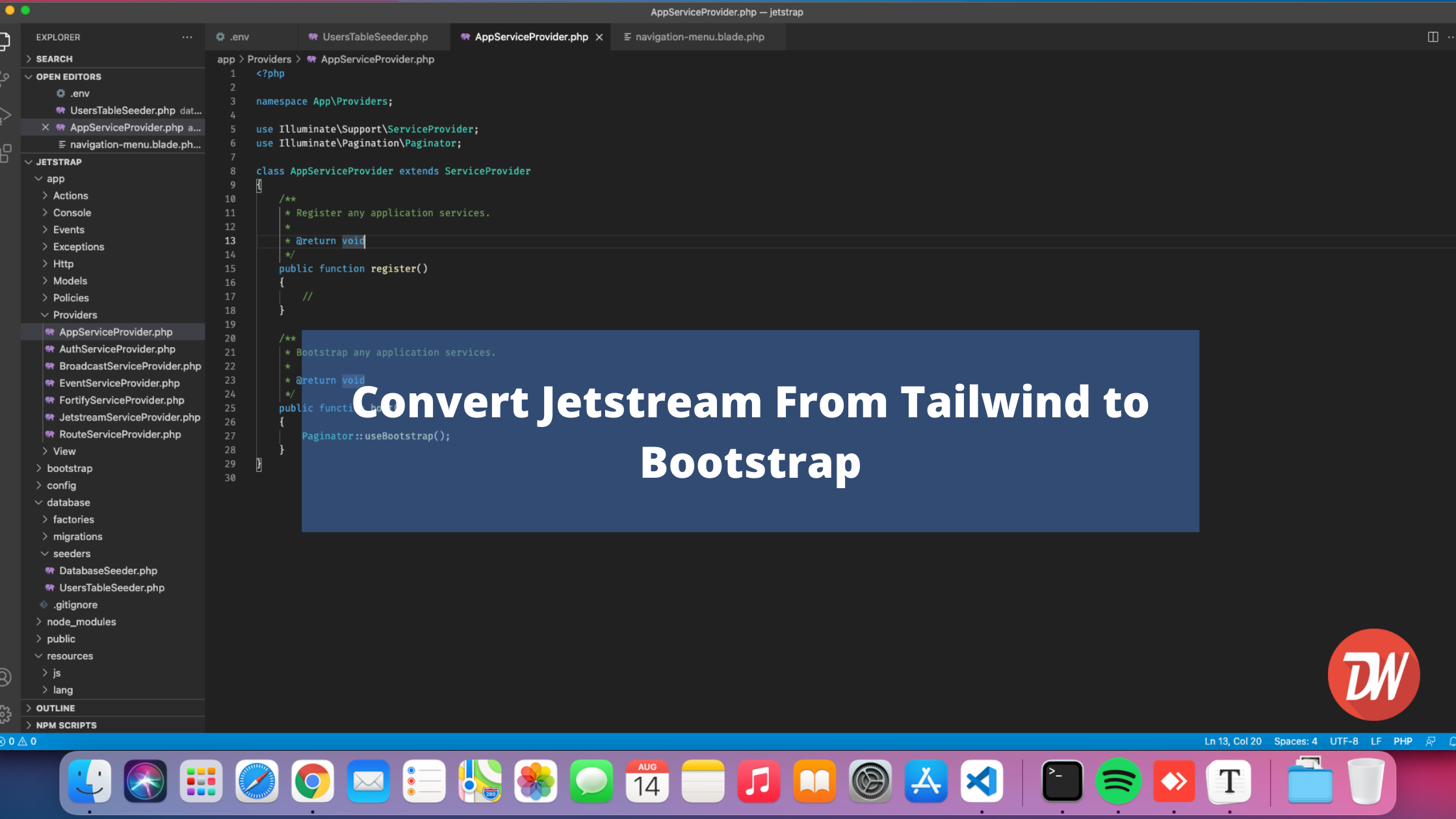 Convert Jetstream From Tailwind to Bootstrap - Daeng Web