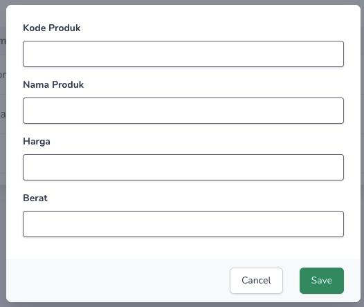 CRUD Laravel 8 dan InertiaJs - tambah data