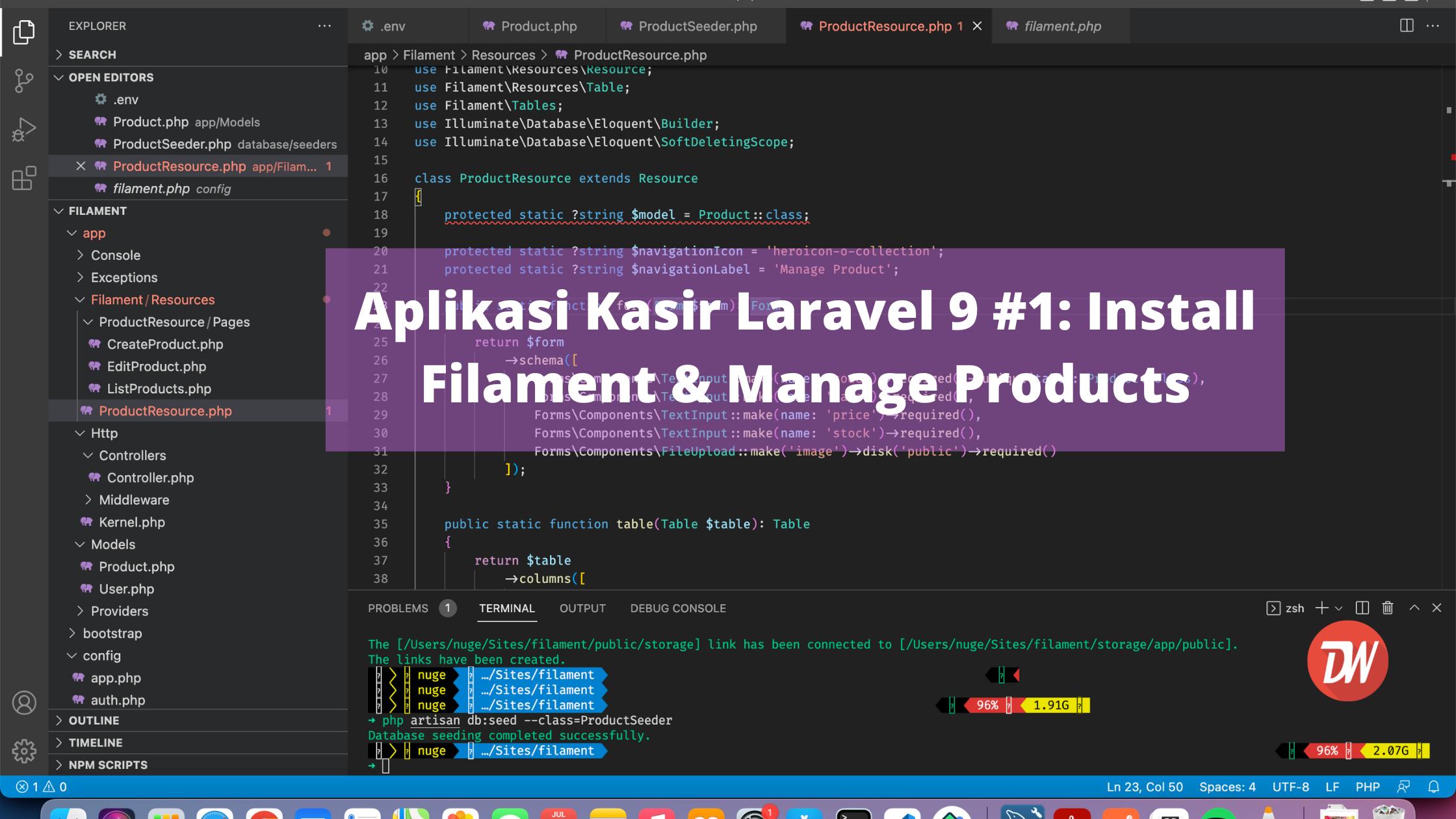 Aplikasi Kasir Laravel 9 #1: Install Filament & Manage Products