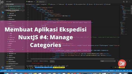 Membuat Aplikasi Ekspedisi NuxtJS #4: Manage Categories