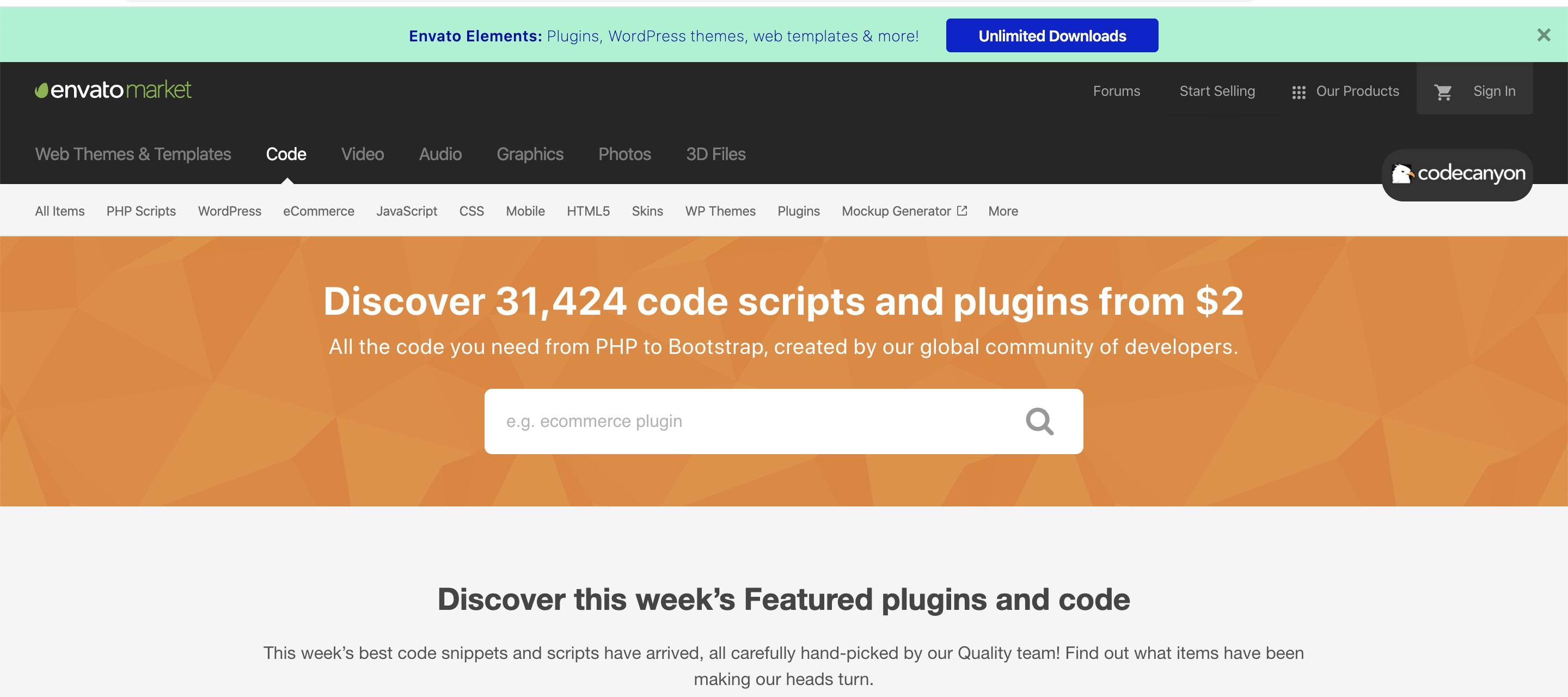 Platform Sumber Penghasilan Programmer - codecanyon