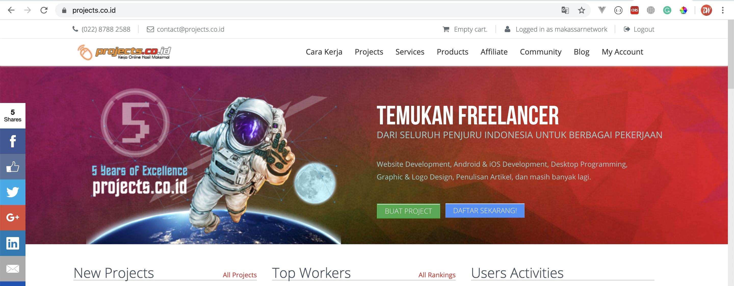 Platform Sumber Penghasilan Programmer - projects