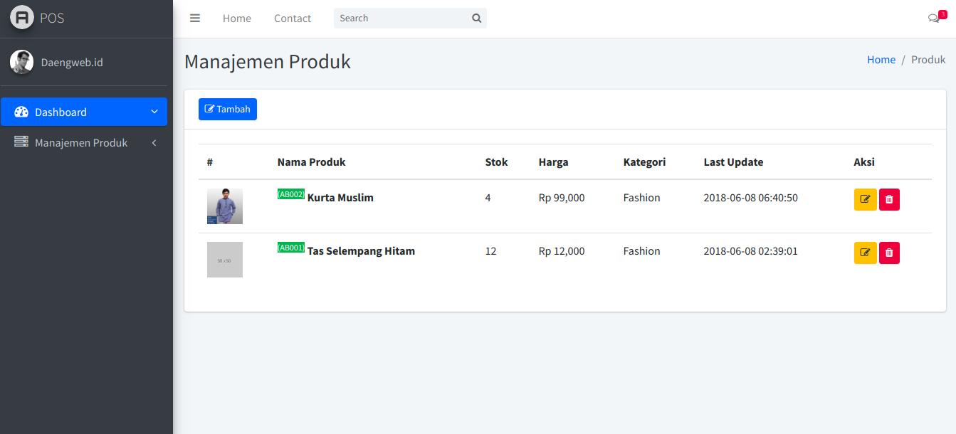 pos laravel - product view