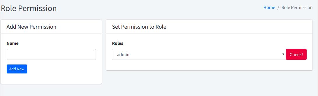 role & permission laravel - pos