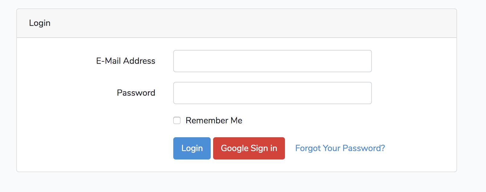 google sign-in page