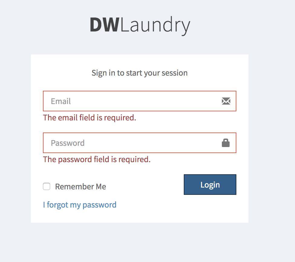 spa login validation vue laravel